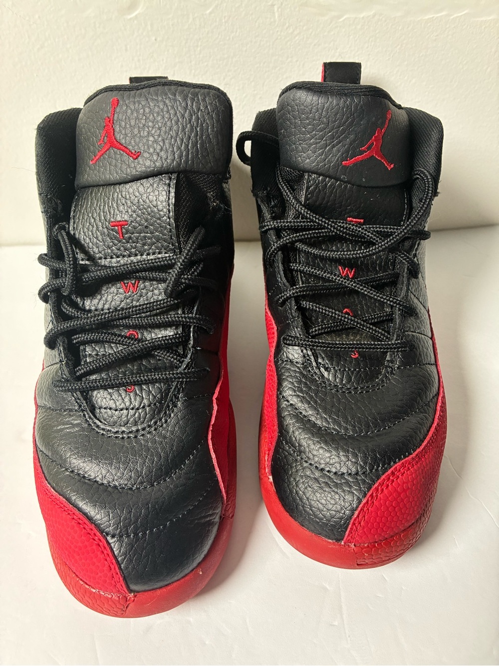Jordan Kids Black and Red Retro-Style Sneakers